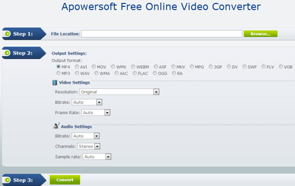 online mp4 to avi converter