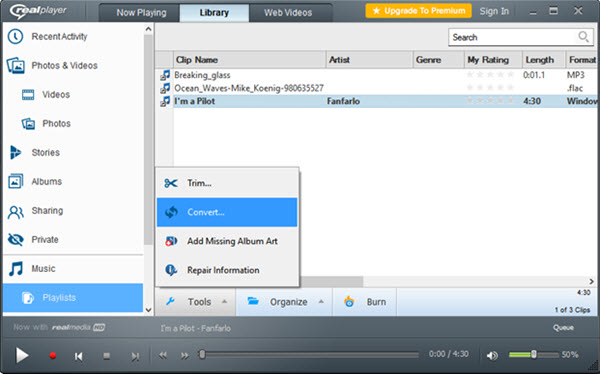 convert realaudio to mp3