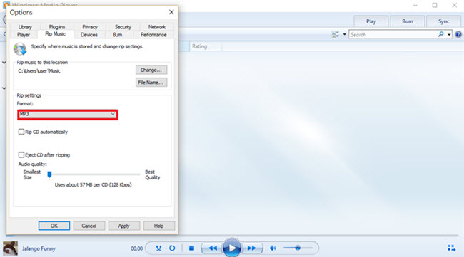 how to convert m4a to mp3 in windows media player