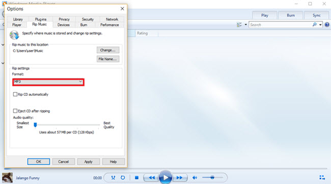 convert mp4 to mp3 in windows media player